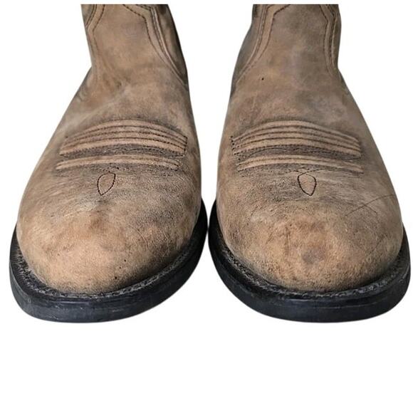 Ariat Western Boots Mens 11.5 Heritage R Toe Distressed Brown Style#34729 Cowboy - Picture 9 of 12